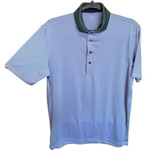 Greyson Tennessee Striped Polo Shirt Golf Activewear Purple Green Size Large